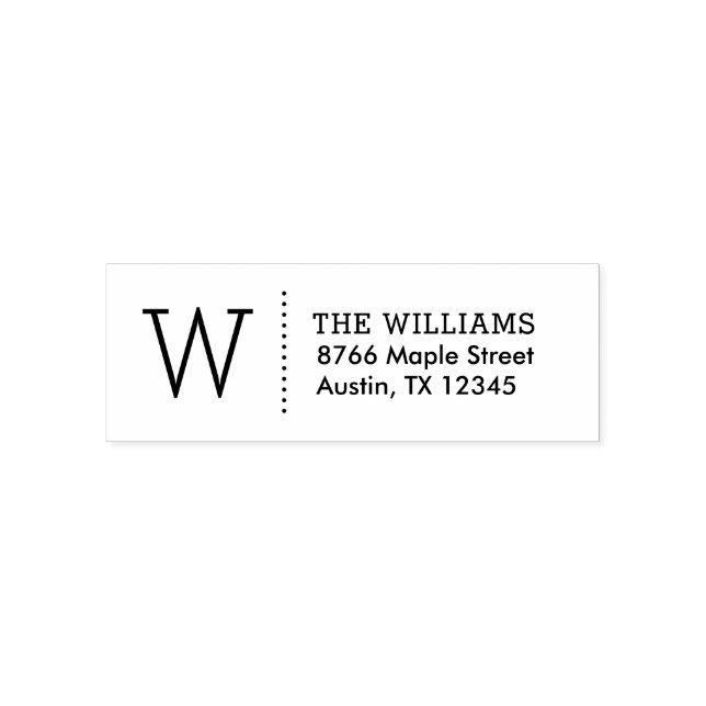 Simple Monogram Return Address Stamp (Design)
