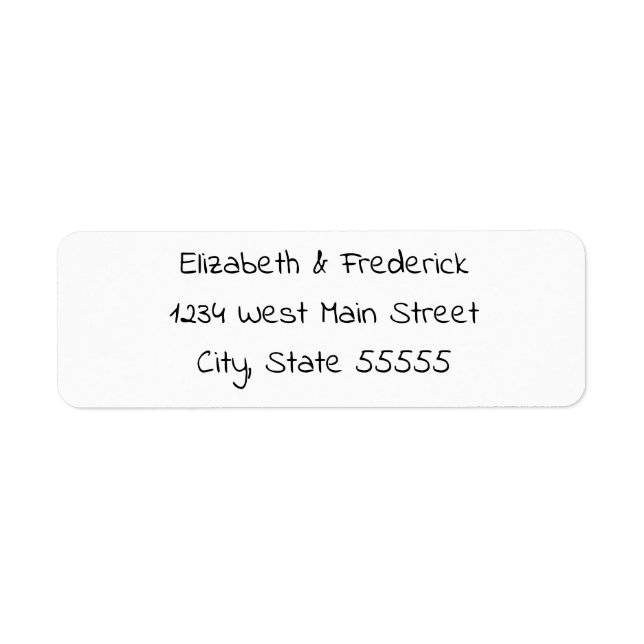 Simple Monogram Return Label (Front)