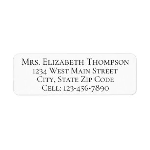 Simple Monogram Return Label