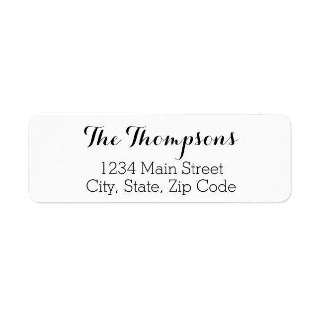 Simple Monogram Return Label (Front)