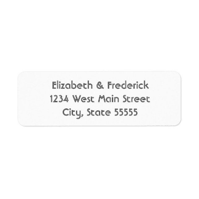 Simple Monogram Return Label (Front)