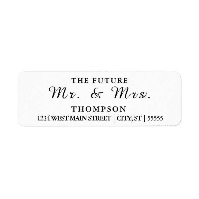 Simple Monogram Return Label (Front)