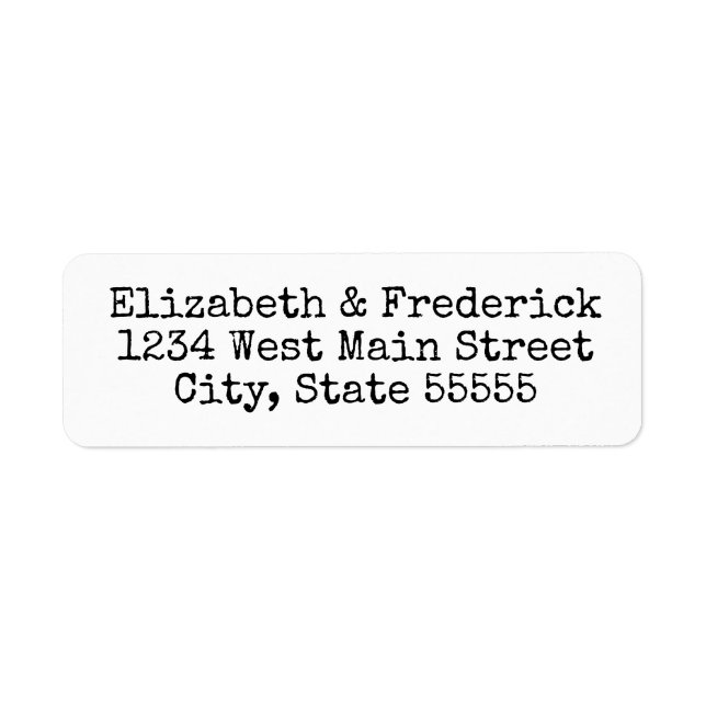 Simple Monogram Return Label (Front)