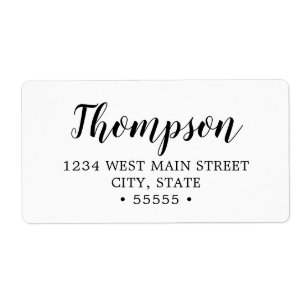 Simple Monogram Return Label