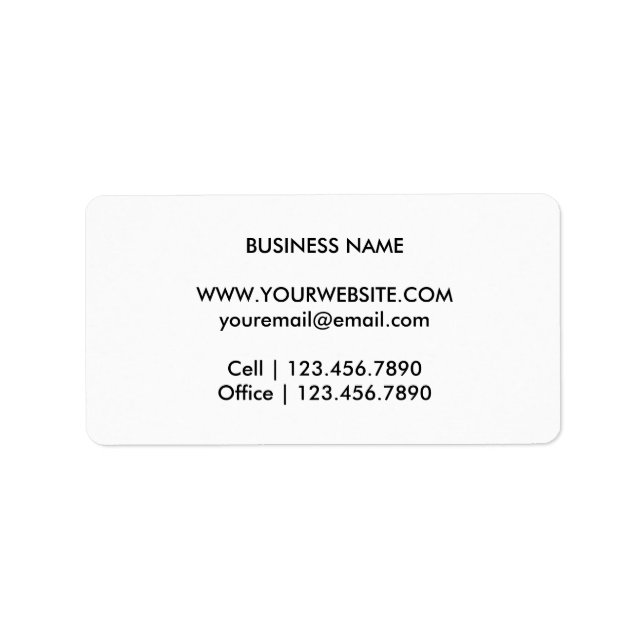 Simple Monogram Return Label (Front)