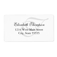 Simple Monogram Return Label