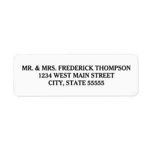 Simple Monogram Return Label