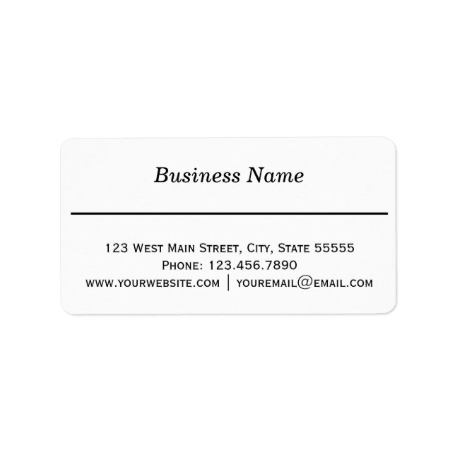 Simple Monogram Return Label (Front)