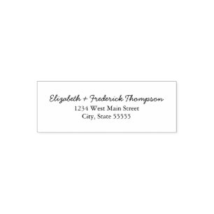 Simple Monogram Return Label Self-inking Stamp