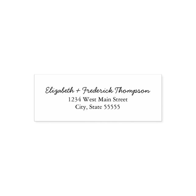 Simple Monogram Return Label Self-inking Stamp (Design)