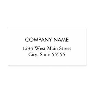 Simple Monogram Return Label Self-inking Stamp