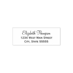 Simple Monogram Return Label Self-inking Stamp