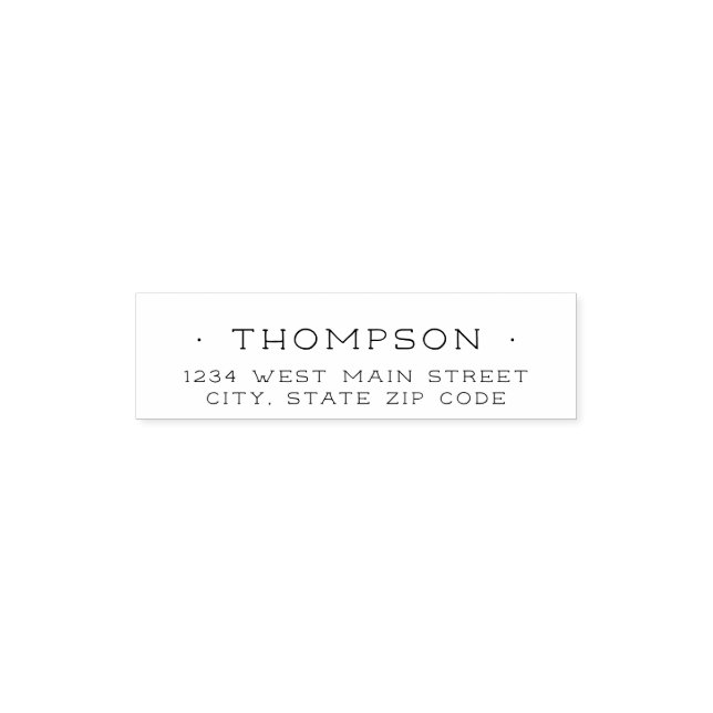 Simple Monogram Return Label Self-inking Stamp (Design)