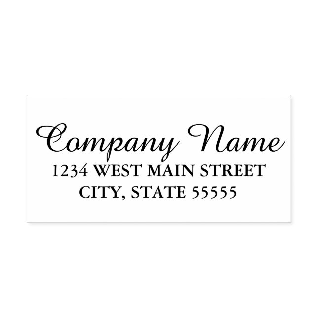 Simple Monogram Return Label Self-inking Stamp (Design)