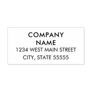 Simple Monogram Return Label Self-inking Stamp