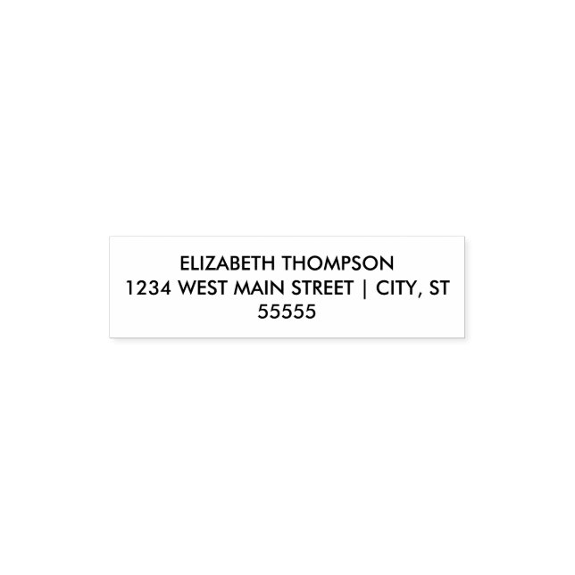 Simple Monogram Return Label Self-inking Stamp (Design)