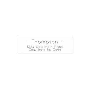 Simple Monogram Return Label Self-inking Stamp