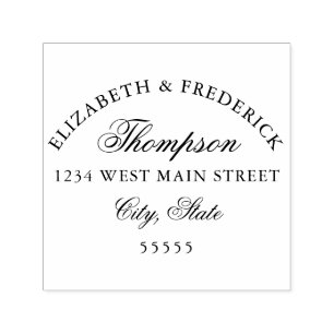 Simple Monogram Return Label Self-inking Stamp