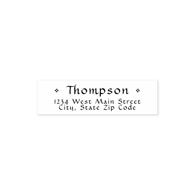 Simple Monogram Return Label Self-inking Stamp (Design)