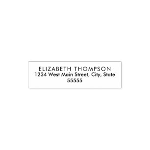 Simple Monogram Return Label Self-inking Stamp
