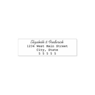 Simple Monogram Return Label Self-inking Stamp