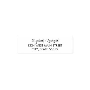Simple Monogram Return Label Self-inking Stamp