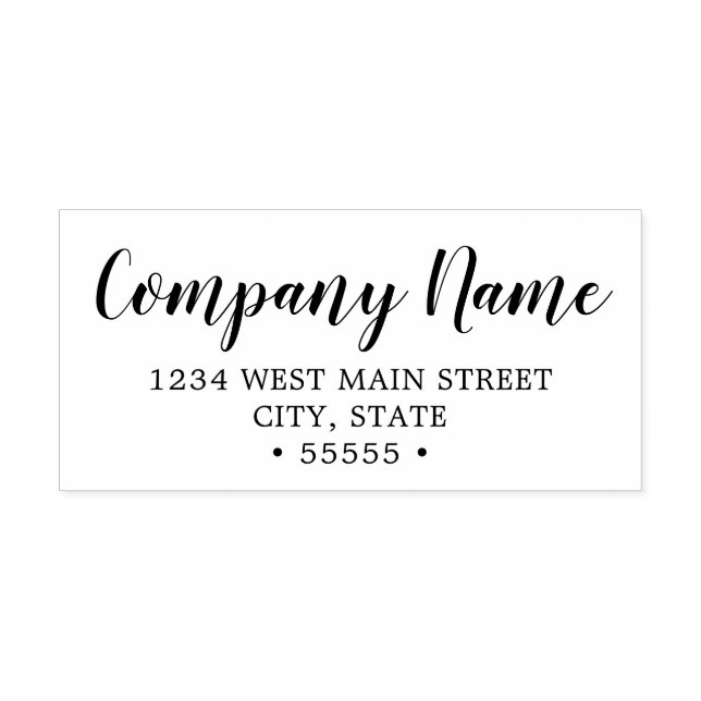 Simple Monogram Return Label Self-inking Stamp (Design)