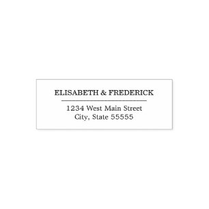 Simple Monogram Return Label Self-inking Stamp