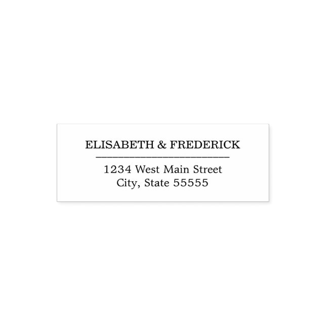 Simple Monogram Return Label Self-inking Stamp (Design)