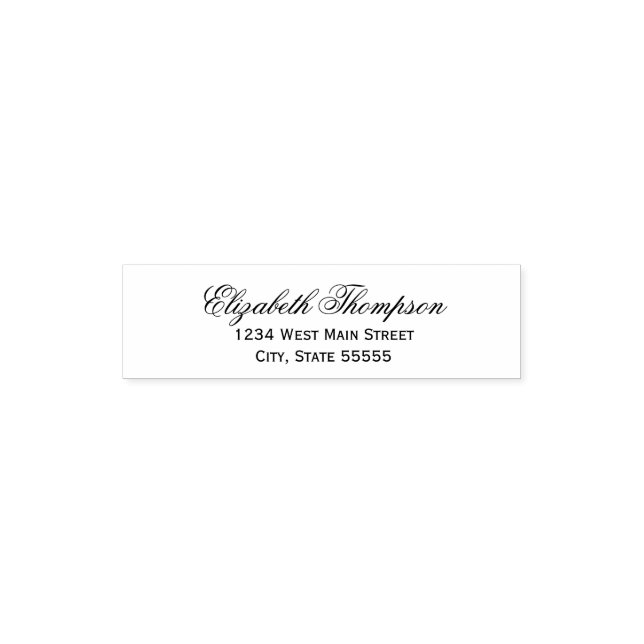 Simple Monogram Return Label Self-inking Stamp (Design)