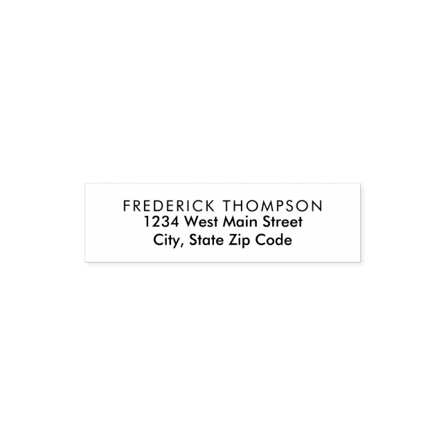 Simple Monogram Return Label Self-inking Stamp (Design)