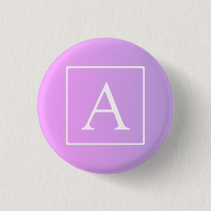 Simple Monogram   Subtle Pink/Purple Ombre 3 Cm Round Badge