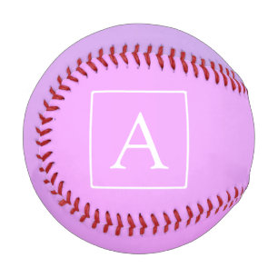 Simple Monogram   Subtle Pink/Purple Ombre Baseball