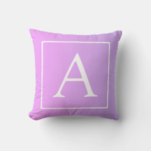 Simple Monogram Subtle Pink/Purple Ombre Cushion