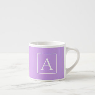 Simple Monogram   Subtle Pink/Purple Ombre Espresso Cup