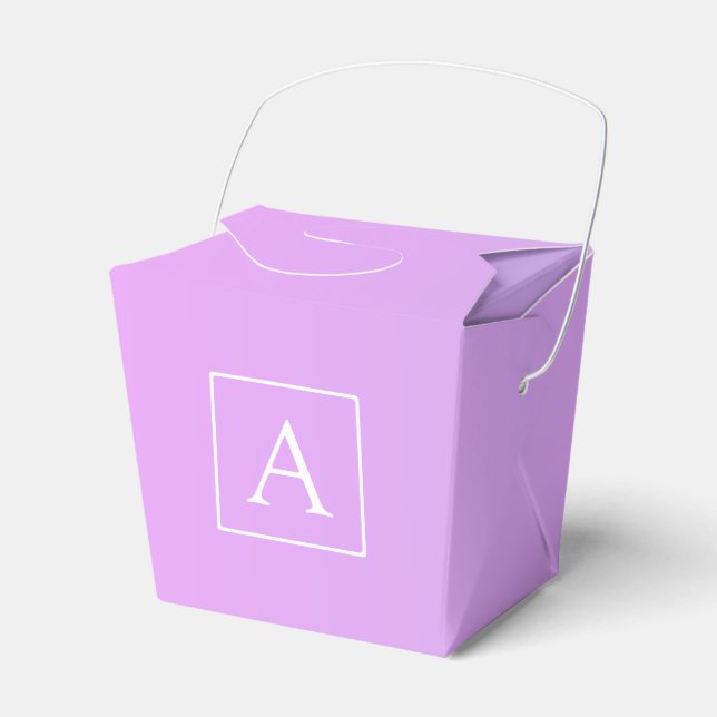 Simple Monogram | Subtle Pink/Purple Ombre Favour Box (Front Side)