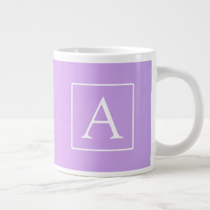 Simple Monogram   Subtle Pink/Purple Ombre Large Coffee Mug