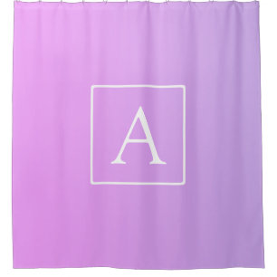 Simple Monogram   Subtle Pink/Purple Ombre Shower Curtain