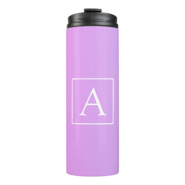 Simple Monogram | Subtle Pink/Purple Ombre Thermal Tumbler (Front)