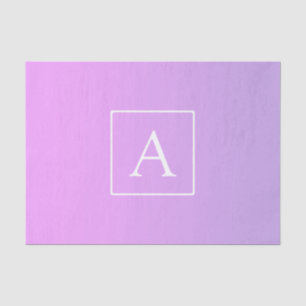 Simple Monogram   Subtle Pink/Purple Ombre Tissue Paper