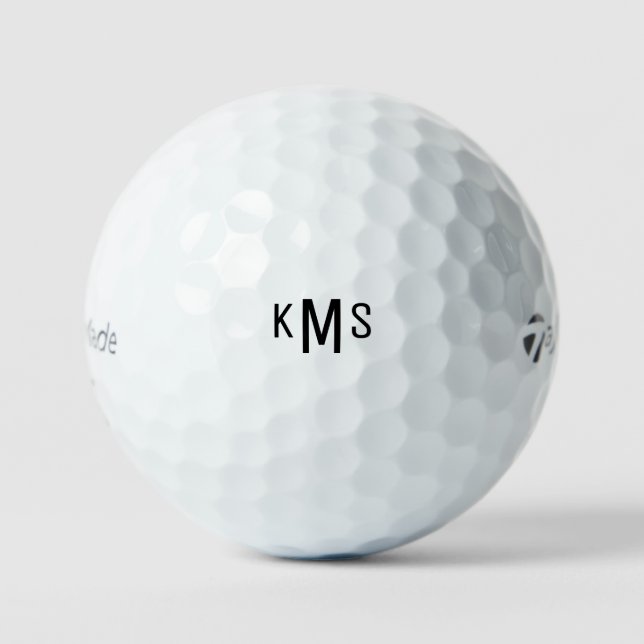 Simple Monogram Taylor Made TP5 Golf Balls (Front)