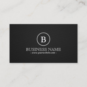 Simple Monogram Video Editor Business Card