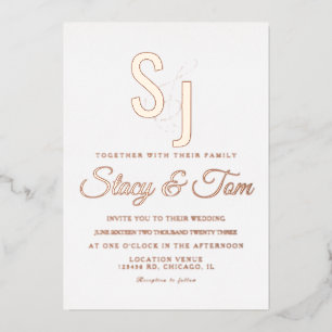 Simple Monogrammed Ampersand Gold Pressed