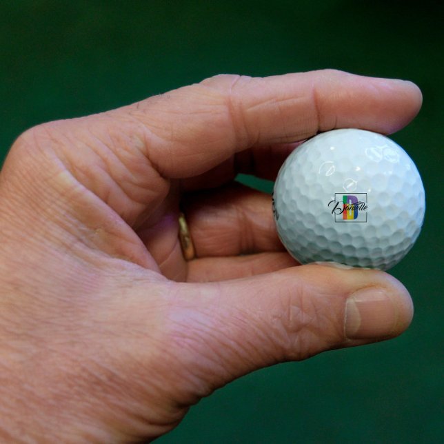 Simple monogrammed initial coloured letter D  Golf Balls (Creator Uploaded)