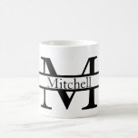 Simple Monogrammed Name Personalised Coffee Mug<br><div class="desc">Simple Monogrammed Name Personalised mug from Ricaso -  change text to suit your needs</div>