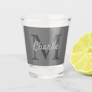 Simple Monogrammed Name Personalised Shot Glass