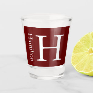 Simple Monogrammed Name Personalised Shot Glass