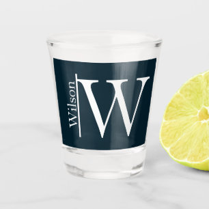 Simple Monogrammed Name Personalised Shot Glass