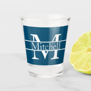 Simple Monogrammed Name Personalised Shot Glass