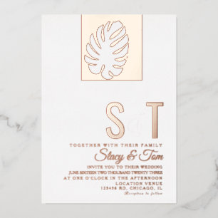Simple Monstera Leaf Wedding Pressed